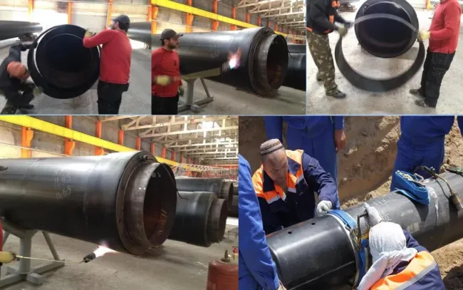HDPE Seamless Electro Fusion Sleeves Tape for Preinsulation Pipe Joints Waterproof and Durable