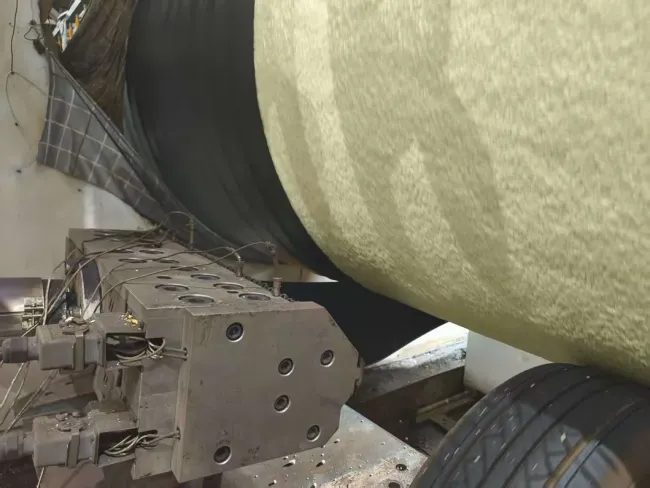 Steel Pipe Polyurethane Spray Foam Coating Insulated Steel Pipe Production Line