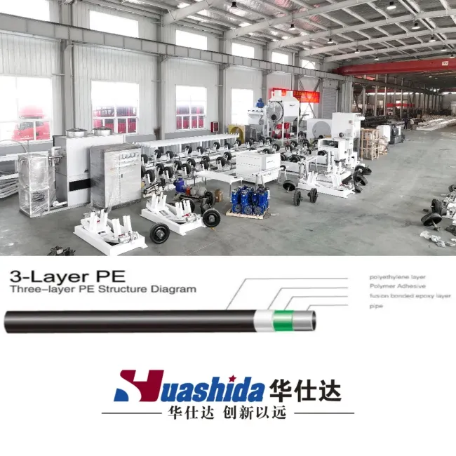Steel Pipe Internal Fbe Spraying & External 3lpe Shot Blasting Coating Production Line for Pipeline Protection