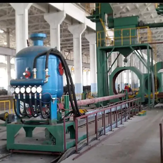Steel Pipe Inner Wall Sand Blasting Rust Removal Production Line