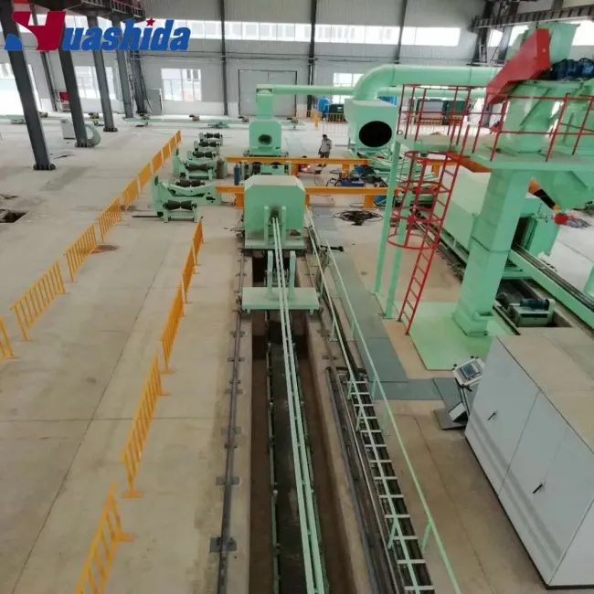 Steel Pipe Inner Wall Sand Blasting Rust Removal Production Line
