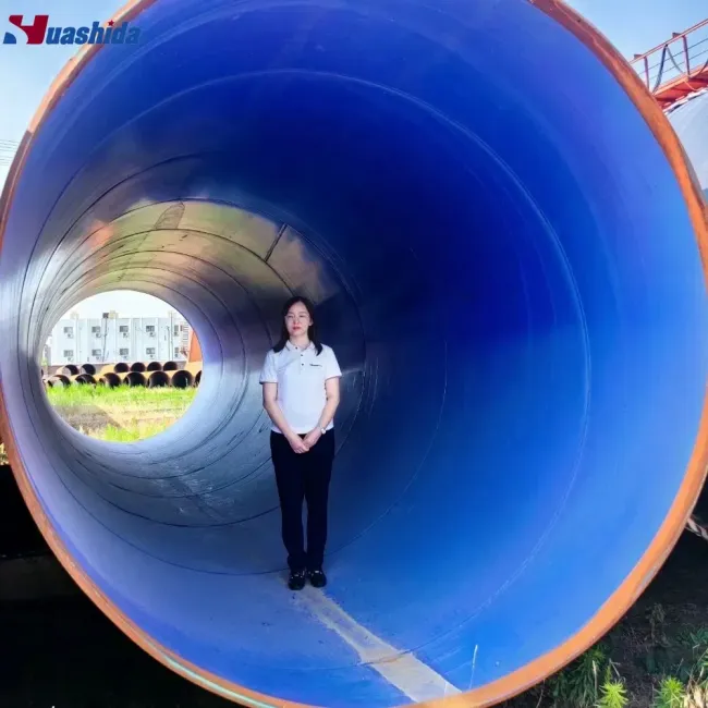 Steel Pipe Internal Fbe Spraying & External 3lpe Shot Blasting Coating Production Line for Pipeline Protection