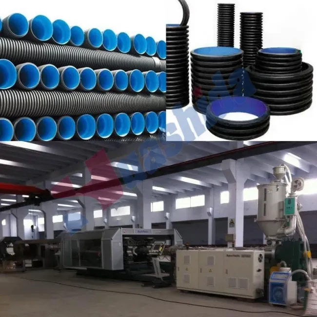 High-Speed Water-Cooled Double Wall Corrugated Pipe Production Line Machine for Drainage Water