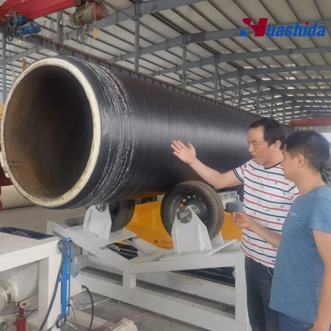 Polyurethane PU Foam Pre-Insulated Steel Pipe Production Line Machine