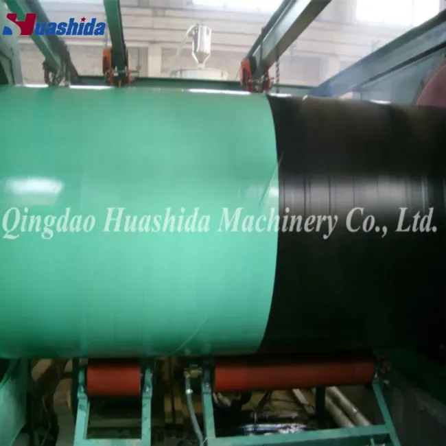 Petroleum Transport Pipeline Steel Pipe 3PE Anticorrosion Coating Machine Macking Equipment