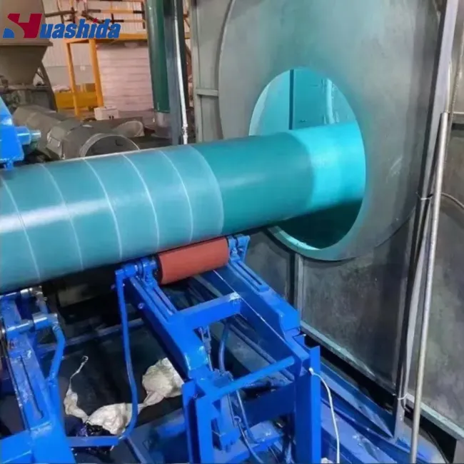Petroleum Transport Pipeline Steel Pipe 3PE Anticorrosion Coating Machine Macking Equipment