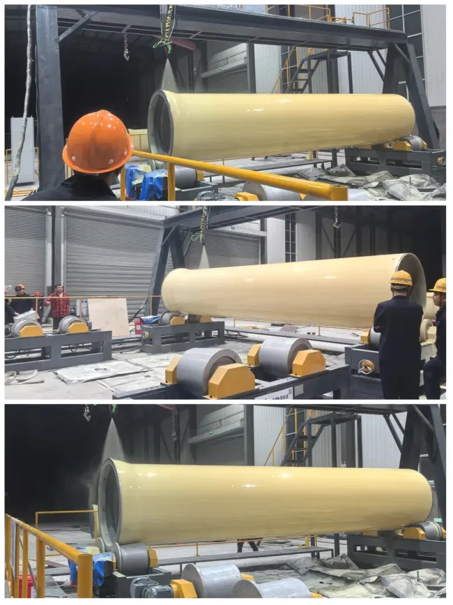 Polyurethane PU Spraying Foam Preinsulated Steel Pipe Making Machine with Rust Removal Equipment