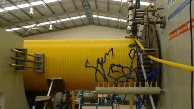 Huashida HDPE Hollow Wall / Structured Wall Corrugated Pipe Extruder Line