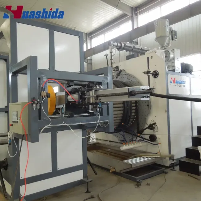 Huashida HDPE Hollow Wall / Structured Wall Corrugated Pipe Extruder Line