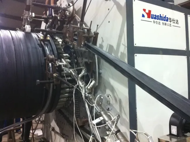 Huashida HDPE Hollow Wall / Structured Wall Corrugated Pipe Extruder Line