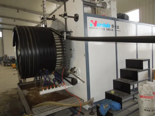 HDPE Structured Wall Pipe Extrusion Line High Density Polyethylene Black Big Diameter (I-Beam Structure) for Drainage