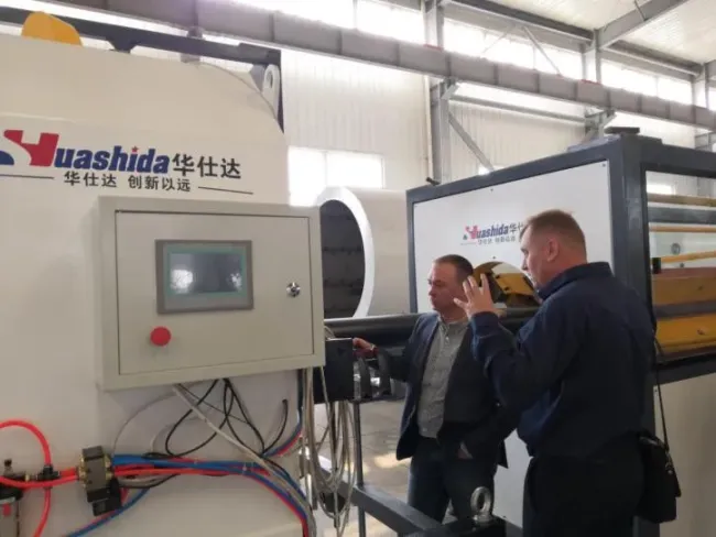 HDPE Outer Jacket Pipe Extrusion Line for PU Pre-Insulated Pipe with Vacuum Calibration