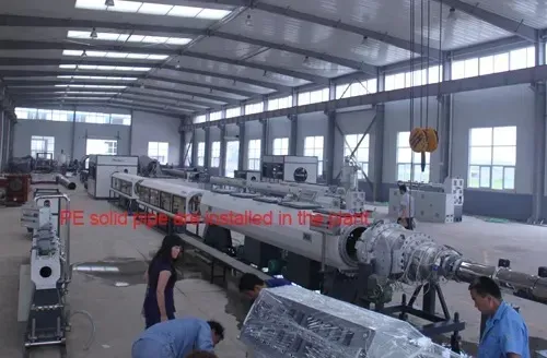 Efficient HDPE Solid Pressure Water Supply Pipe Extrusion Line with Single Screw Extruder