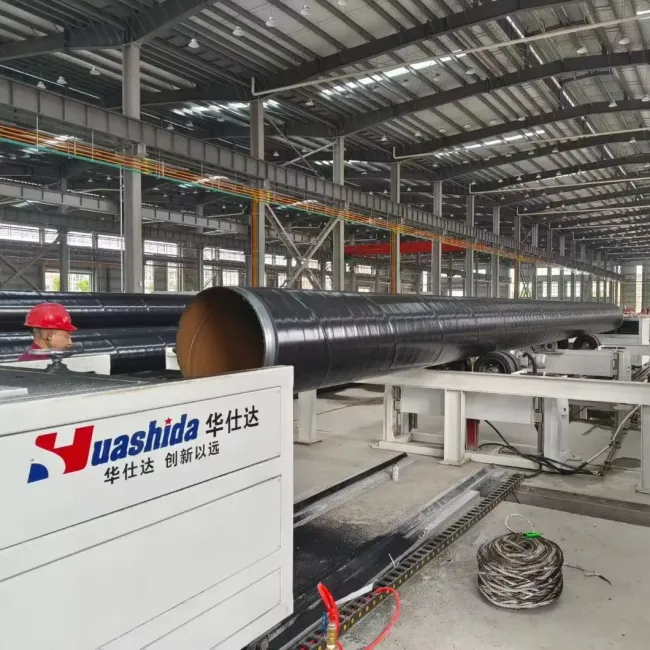 Steel Pipe Coating Equipment for Internal/External Epoxy Powder and External PE Wrapping