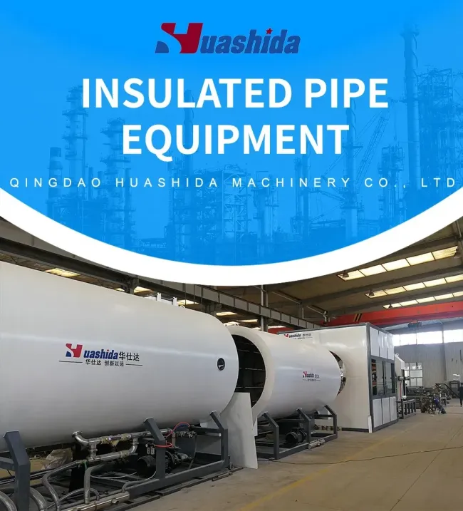 Automatic PU Foam Pre-Insulated Pipe Line with HDPE Jacket Extruder