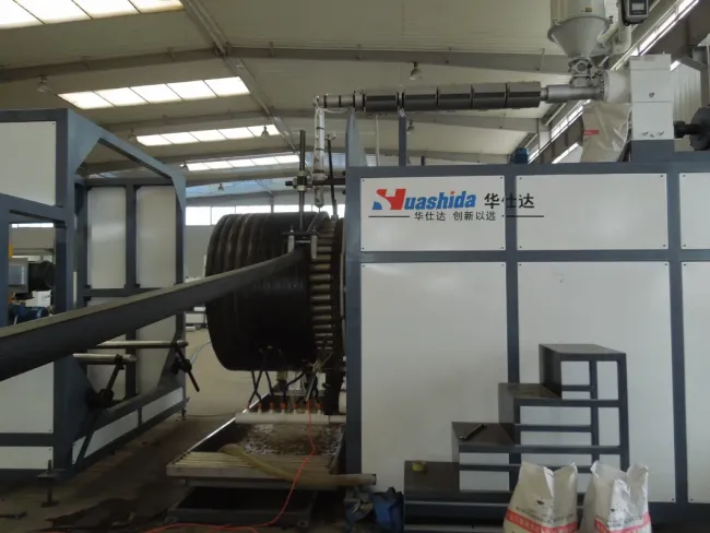 HDPE Hollow Structure Wall Spiral Pipe Production Line