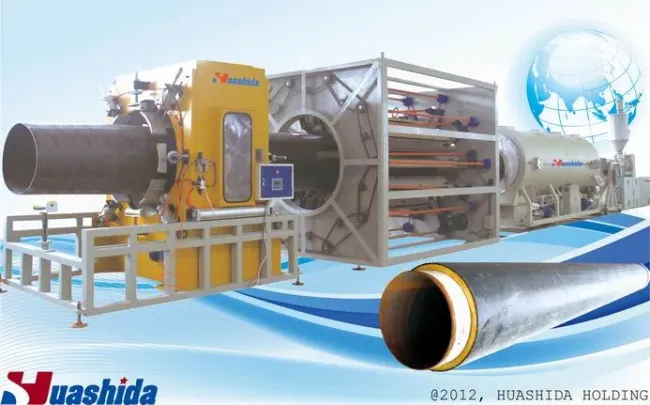 External HDPE Jacket Pipe Extrusion Line for Pre-Insulated Steel Pipeds