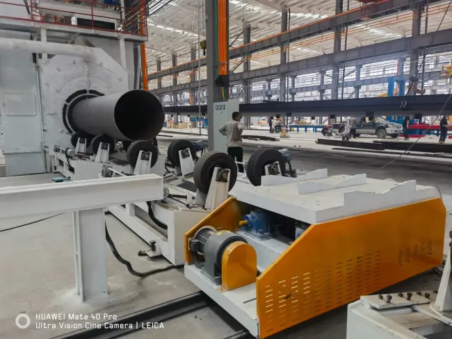 PU Spray Foaming HDPE Winding Pre-Insulated Pipe Production Line