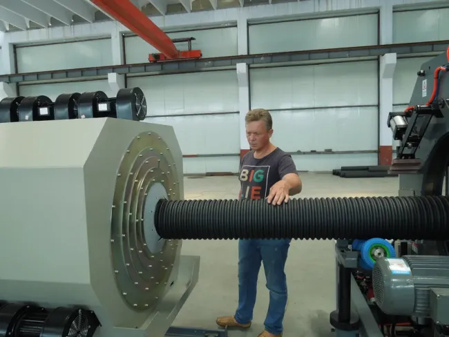 High Speed HDPE Double Wall Corrugated Pipe Making Machine