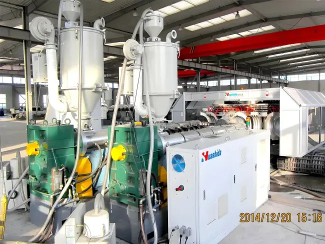 High Speed HDPE Double Wall Corrugated Pipe Making Machine