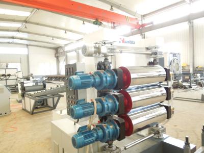 China 100kw-200kw PLC Control Plastic Extrusion Line For PP/HDPE Sheet Making for sale