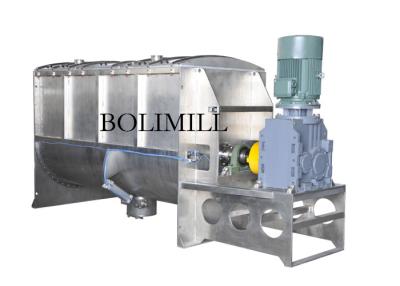 China Double Helical Ribbon Horizontal Food Powder Spice Paddle Mixer for sale