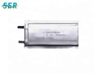 Chine Batterie ultra mince active 3.0V 750mAh CP223565 Li - MnO2 d'énergie pour le dispositif etc. à vendre