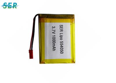 China Durable Lithium Ion Battery And Lithium Polymer Battery 3.7V 1000mah 554050 Square Shape for sale