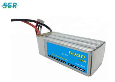 China 5000mAh RC Car Battery High Capacity Discharge Rate 25C 22.2V Long Cycle Life for sale