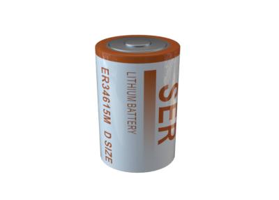 China ER34615M 3.6V D Size LiSOCL2 Batteries Spiral High Drain Lithium Thionyl Chloride Battery for sale
