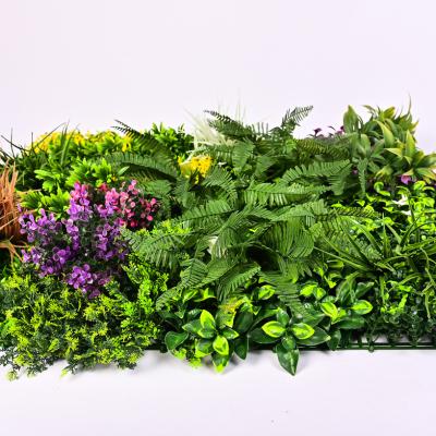 China Green Artificial Plants Wall Panel Durable Plastic Garden Ornaments for sale