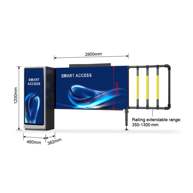 LED advertising boom barrier gate product illustration
