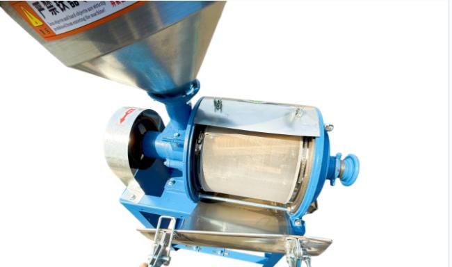 Close-up view of flour mill grinding mechanism