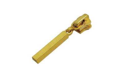 China Yellow 3# Brass Metal Reversible Zipper Slider With Auto-lock 36.5mm shoes for sale