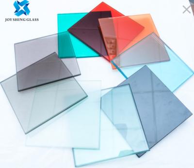 China Flat / Curved Colored Laminated Glass Anti UV Tempered Glass 6.38mm 8.38mm 8.76mm 11.52mm for sale