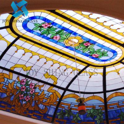 中国 Anti UV Church Stained Glass Customized Size Thickness Shape Color 販売のため