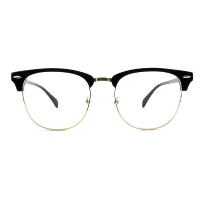 China FP2648 Classic Acetate Metal Glasses Vintage Square Unisex Frames Eyewear for sale