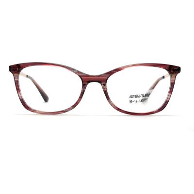 China AD198M Acetate Optical Frame with delicate temples à venda