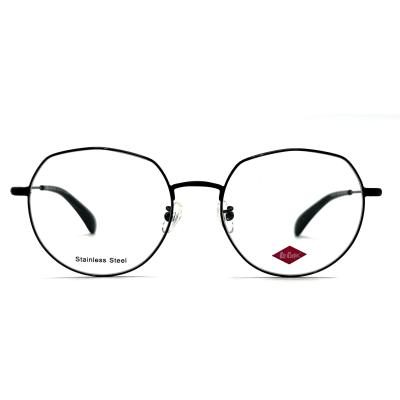China FM3233 Womens Stainless Steel Round Frame Optical Glasses en venta