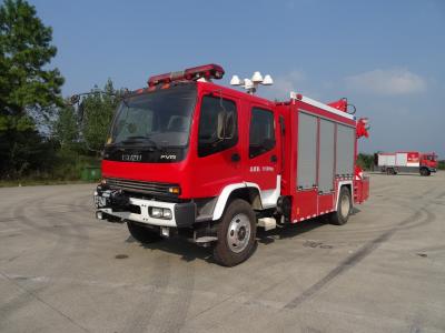 China ISUZU 240hp 6 Wheel Emergency Rescue Fire Truck Heavy With 5 Ton Crane for sale