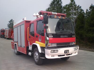 China ISUZU Diesel Light Rescue Fire Truck 4X2 177kw With 5 Ton Crane for sale