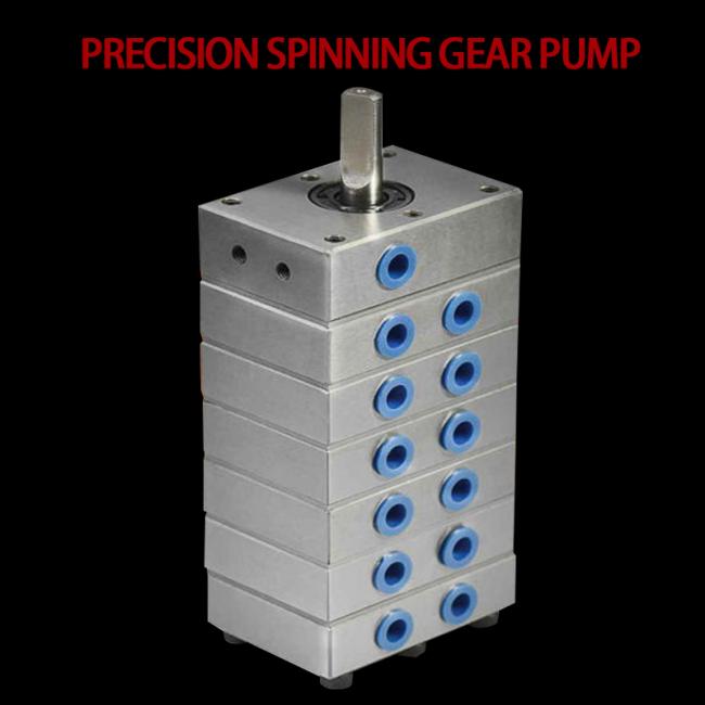 High precision gear metering pump front view