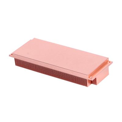 China CNC Machining Waved Fins Heat Sink , Copper Skived Fin Heat Sink For LED Lighting for sale