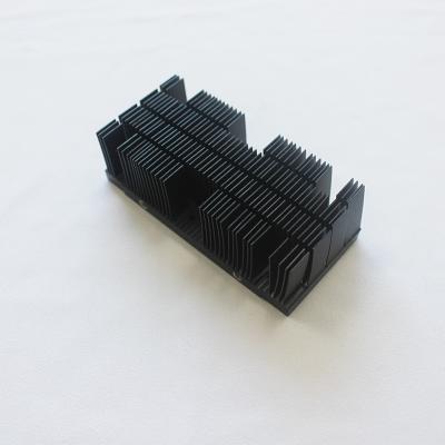 China Anodizing Black Bonded Straight Fin Heat Sink Al6063 High Density ISO9001 for sale