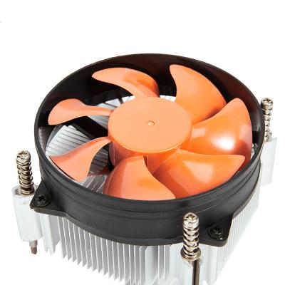 中国 IntelLGA775 Core2DUOの電圧12VDCのための7pcs刃のオレンジ ファンCPUの冷却のラジエーター 販売のため