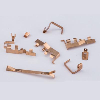 China Metal Copper Stamping Parts For Electrical Brass Components Silver Contact Rivet For Switch à venda