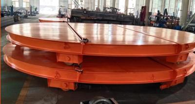 China OEM Electric Powered Flat  Turntable Warehouse Transfer Cart 10ton -50ton for sale