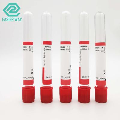 China La colección no tóxica de la sangre suministra el tubo superior rojo llano de 1-10ml 13x75m m el añadido en venta