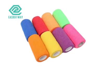 China 2.5-10cm Adhensive Elastic Cohesive Bandage 10yards For Ankle Wrapping for sale