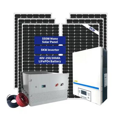 China Commercial / Residential Use 10kw 15kw Off Grid Solar Power System With 5Kw Inverter for sale
